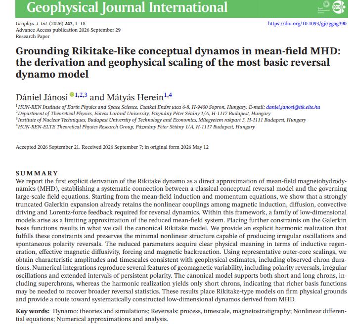 Grounding Rikitake-like conceptual dynamos in mean-field MHD: the derivation and geophysical scaling of the most basic reversal dynamo model