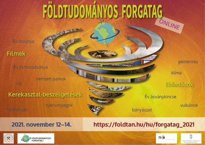 Földtudományos Forgatag meghívó - 2021. november 12-14., https://foldtan.hu/hu/forgatag_2021