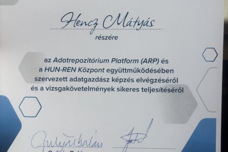 Oklevelet kaptak a HUN-REN adatgazdászok